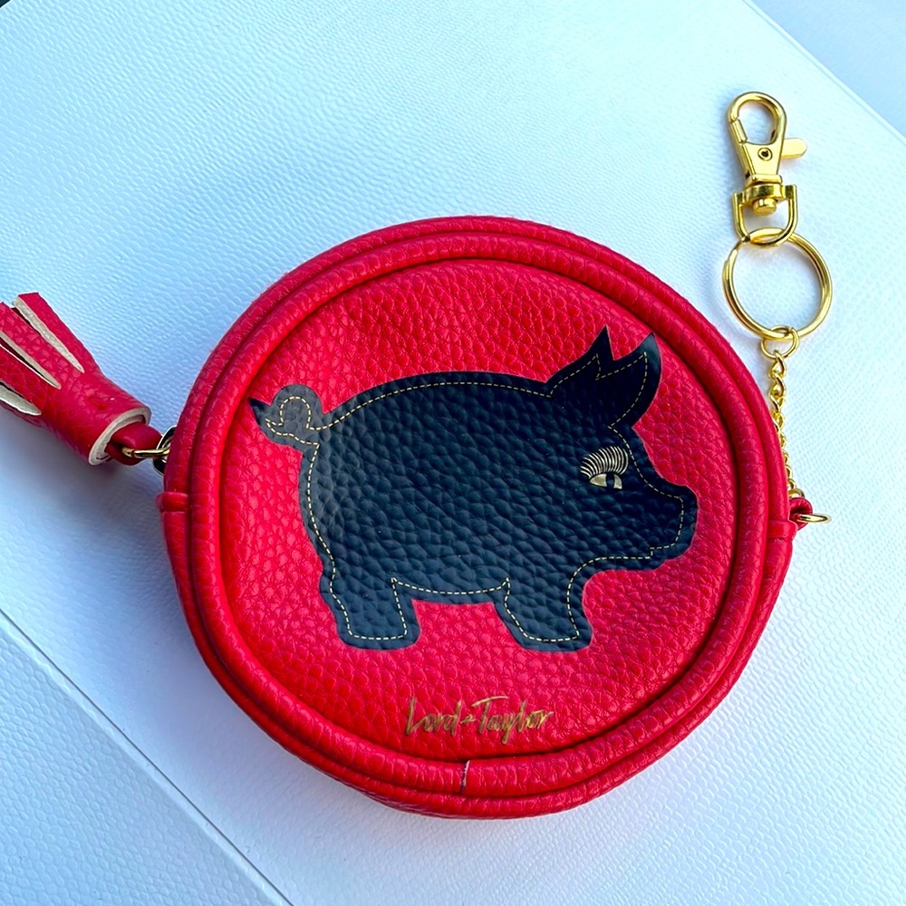 Lord and Taylor coin purse with key chain